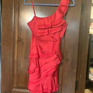 One shoulder Gianni Bini red dress size 4